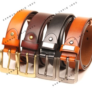 Ceinture de sport pour homme de créateur en cuir de vache composite double couche de qualité avec boucles en cuir d'acier et strass - Product Image 1