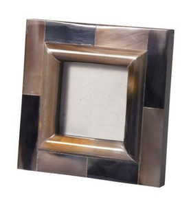 Marco de fotos de cuerno natural hecho a mano brillante pulido a mano opciones de Color orgánico chipset delicado pegado a mano hogar único - Product Image 2