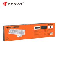 JERTECH KM300 clavier noir blanc 2.4G personnalisé mini ordinateur bureau jeu sans fil clavier et souris