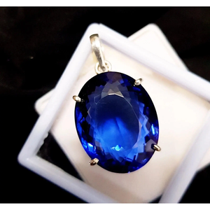 Colgante de Topacio Azul Natural Certificado de Calidad AAA+ con Corte Ovalado de 91.45 Ct, Gema Suelta Cus-Jew145 - Product Image 4