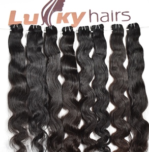 Wholesale Natural Wave Cuticle Aligned Double Weft Vietnamese Hair <b>Extensions</b> 1B HD Lace Waves Curls <b>Cheap</b> Raw Indian Human Hair - Product Image 1