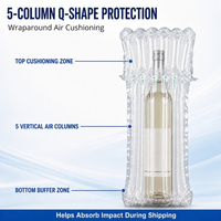 Sac gonflable antichoc en PA/PE sur mesure en forme de Q à 5 colonnes pour bouteilles en verre fines de 6x6x36cm