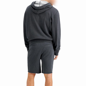 Nouvel arrivage Ensemble de shorts à capuche personnalisés pour hommes Ensemble de sweats courts en coton et polyester Ensemble de shorts à capuche pour hommes - Product Image 2