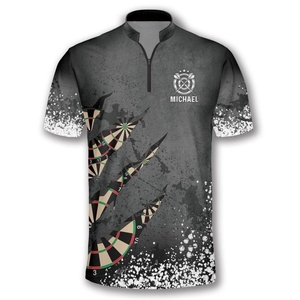 Polo à sublimation pour tournois de fléchettes personnalisées Tissu respirant évacuant l'humidité pour les joueurs, les clubs et les événements. - Product Image 6