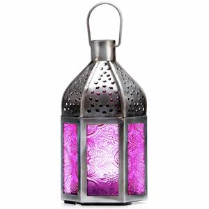 Lanternes porte-bougie modernes en métal et verre de style marocain noir pour le Ramadan et Noël 2026, mini, colorées, durables, décoration d'intérieur - Product Image 6