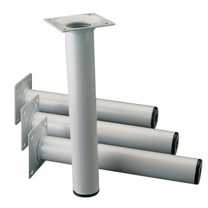 ELEMENT SYSTEM White Aluminum Furniture Leg 30 mm High with 700 mm Mounting Plate Pack of 4 for <b>Tables</b> - Product Image 3