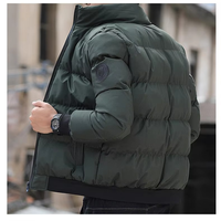 Veste matelassée personnalisée à col montant avec garniture en fourrure, respirante, imperméable, écologique, avec logo sur le devant, pour homme et femme, parka d'hiver