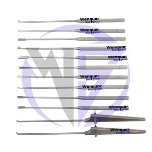 Ensemble d'instruments chirurgicaux orthopédiques pour arthroscopie du genou Wenquar : curettes, limes osseuses et sonde à lame banane pour cartilage - Product Image 2