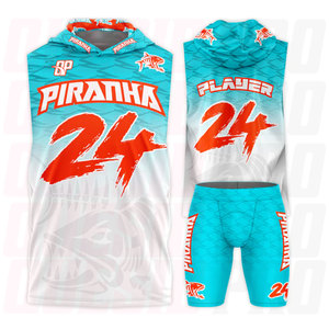 Uniformes de football américain à drapeau personnalisés à compression à capuche 7v7, vêtements de sport, fabricant d'équipe, nom, logo et numéro entièrement personnalisés, uniformes 7on7 - Product Image 4