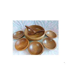 Service de table en bois d'acacia assiette avec chargeur de nourriture plat de fruits fourre-tout et ustensiles de cuisine et restaurants et avec produit en vente - Product Image 6