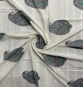 Chal de Algodón de Longitud Media, Estampado a Mano, Transpirable, de Secado Rápido, Ligero, Duradero, Resistente al Viento, Protección Solar, para Mujer - Product Image 5