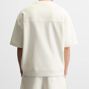 Ensemble de survêtement unisexe surdimensionné avec logo personnalisé en gros, sweat-shirt et jogging, streetwear, poids lourd, confortable, vêtements de détente pour hommes - Product Image 3