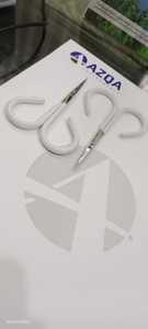 Tijeras de pesca con mosca de acero inoxidable para uso de corte de anzuelos con mango de agarre blanco, tijeras Super Line personalizadas - Product Image 4