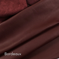 Cuero de cabra genuino Marrón oscuro Acabado de grano Lotex para bolsos y prendas Patrón crudo