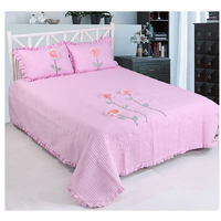 Nouveau design couette couette dernière taille king 100% coton biologique ajusté certificat GOTS couvre-lits de couleur unie avec plat