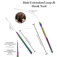 Kit d'outils d'extension capillaire 6D avec micro-perles arc-en-ciel, pinces en acier inoxydable de qualité chirurgicale avec logo de marque Cross Edge Corporation