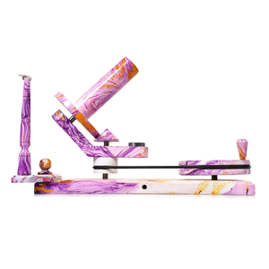 Ensemble de crochets en résine marbrée faits à la main avec bol et support en fil de hêtre - Product Image 5