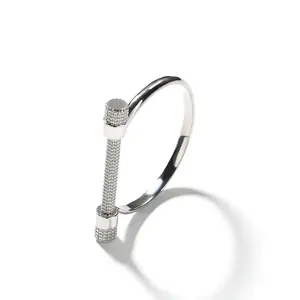 Luxury Famous Designers Jewelry Iced Out Horseshoe Bangle <b>Bracelet</b> With Brass Screw Diamond <b>Bracelet</b> for Women - Product Image 5