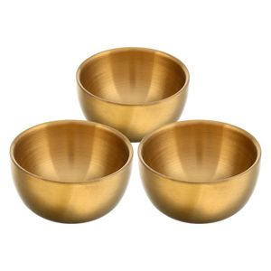 Bol en métal vintage de luxe d'Inde pour la vaisselle des hôtels et des restaurants avec finition dorée polie disponible au meilleur prix - Product Image 3