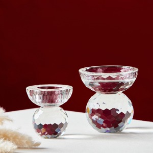 Elegant Glass <b>Candle</b> Holder Stunning Table Centerpiece Decorative Accent Romantic And Festive Home And Living Room Display - Product Image 1