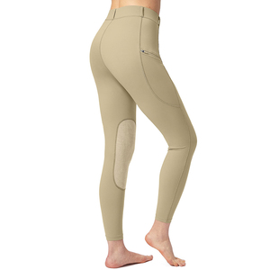 Pantalones de equitación para mujer, mallas de rendimiento de secado rápido, bolsillo, estampado de silicona, deporte ecuestre al aire libre, Jodhpur & Breeches - Product Image 3
