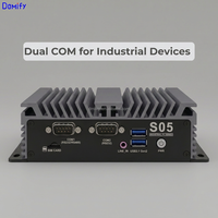PC industriel sans ventilateur Intel J6412 double LAN double COM DDR4 jusqu'à 16 Go Mini PC compact pour contrôle d'automatisation Stock S05