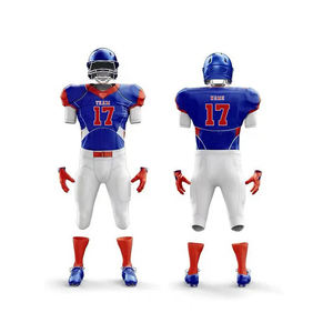 Venta al por mayor personalizado sublimación fútbol americano Jersey y pantalón de gran tamaño jóvenes de entrenamiento universitario uniformes de fútbol americano - Product Image 1