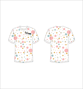 T-shirt à manches courtes pour homme, motif à pois, col rond, coupe classique, décontracté, respirant, polyester, imprimé. - Product Image 1