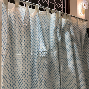 Cortinas Modernas de Algodón Suave con Estampado Floral, con Ojales, Ecológicas, Personalizables, con Sombreado Translúcido para Espacios de Trabajo y Vivienda - Product Image 5