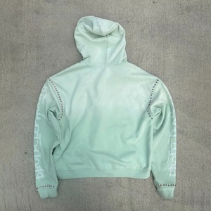 Alta calidad personalizada 100% algodón Zip Up Hoodies Hombres Rhinestone Hoodie Unisex Fabricante de Pakistán Rhinestone Hoodie - Product Image 6