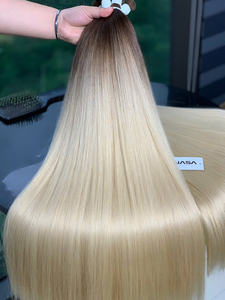 Extensions de cheveux haut de gamme Ombre chaude Super Double dessiné Blonde 60 65 cm droite en vrac brut humain vietnamien - Product Image 4