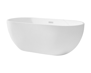 Baignoire ovale autoportante modèle FW-7700-60 en acrylique, garantie 2 ans, pour appartement - Product Image 5