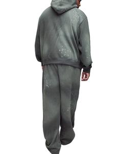 ชุดวอร์มผ้าฟลีซคอตตอนแบบสั่งทำพิเศษสำหรับผู้ชาย ทรงโอเวอร์ไซส์ เสื้อฮู้ดแบบสวม ชุดลำลอง ระบายอากาศได้ดี ผ่านกระบวนการซักแล้ว - Product Image 6