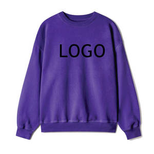เสื้อสเวตเตอร์แขนยาวคอกลมสำหรับผู้ชายเสื้อกันหนาวผ้าฝ้ายปักตามสั่ง - Product Image 1