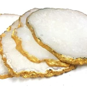 Sous-verre en résine de qualité supérieure sous-verre fait à la main pour bureau bureau maison et bureau utiliser pierre forme irrégulière sous-verres en gros 2025 - Product Image 2