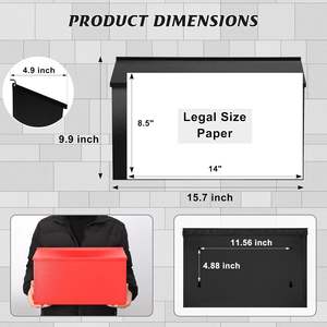 Boîte aux lettres en métal de conception nouvelle, fabriquée en Inde, résistante à la rouille, durable, POST, communication fiable, armoire de réception, manipulation quotidienne du courrier - Product Image 3