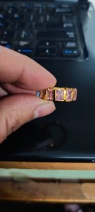 แหวนเงินแท้สเตอร์ลิงสำหรับงานแต่งงานแหวนเซอร์คอนสีเงินประดับ925มรกตหินสีชมพูดีไซน์คลาสสิกดีไซน์คลาสสิก - Product Image 4