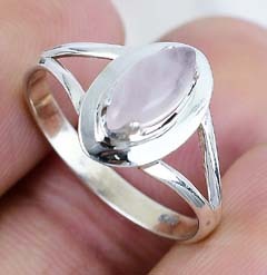 Venta caliente 925 joyería hecha a mano de plata esterlina anillo de piedra de corte Marquesa Chapado en plata Vintage anillo de piedras preciosas de cuarzo rosa Natural - Product Image 4