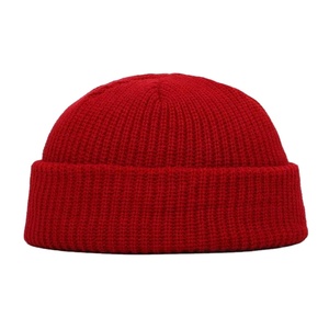 Hot-Selling Custom Logo Breathable Waterproof Beach Beanie Hat Fashion Winter Knitted Solid Skullcap Thick Warm Casual Cap for - Product Image 2