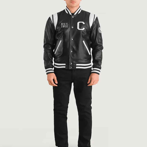 Chaquetas de hombre Chaquetas universitarias Letterman de alta calidad en 100% Chaquetas universitarias ecológicas de cuero genuino Atv Tarifa al por mayor - Product Image 3