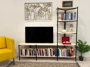 Gran oferta 2025, muebles modernos Monodi para el hogar, soporte de TV de Metal grande, organizador de 5 capas, plegable, duradero, portátil, para sala de estar - Product Image 4