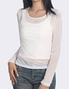 Suéter de manga larga para mujer Jersey de algodón Jacquard con letras Top Jersey para mujer - Product Image 4