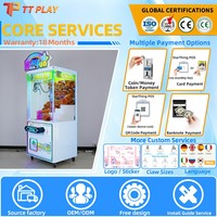 Machine à griffes commerciale pour centre de divertissement, avec lumières LED, pour attraper les jouets en peluche