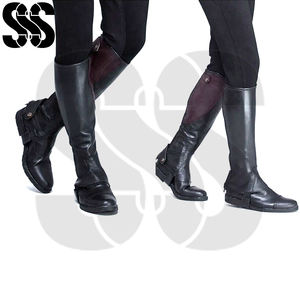 Medias Polainas de Cuero con Logotipo Personalizado de Alta Calidad a Precio de Mayoreo, Duraderas y Transpirables para Montar a Caballo, Salto Ecuestre y Uso Diario - Product Image 3