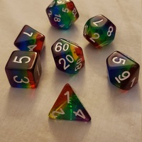 Dnd 7 pièces de dés en résine liquide Longan avec cœur en papier doré, écologiques, faits main, style moderne, pour l'art et les jeux de société de collection