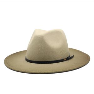 Sombrero Fedora Unisex Estilo Europeo Americano Británico con Degradado, Moda Otoño Invierno, Ala Recta y Ancha - Product Image 5