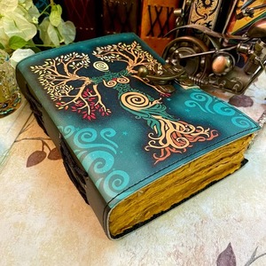 หนังอานเกลียวเย็บด้วยมือขนาด A3วินเทจหนังสือคาถาสมุดบันทึกปกอ่อนของขวัญสำหรับใช้ส่วนตัว - Product Image 3