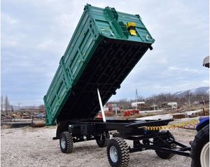 Hot Sale Agriculture Hydraulic Farm <b>Trailer</b> <b>Tractor</b> Farm Dump 2 Tons 5 Ton Mini Farm <b>Trailer</b> - Product Image 2