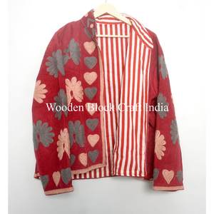 Chaqueta Bordada con Corte Cruzado, Hecha a Mano, Transpirable, Estilo Étnico Vintage, Chaqueta de Algodón para Invierno, Ideal para Festivales - Product Image 6