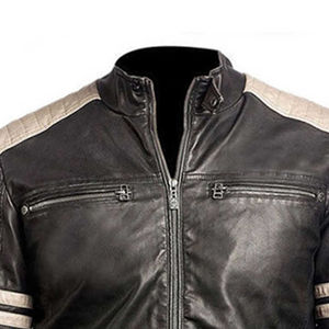 Chaquetas de Motociclista de Cuero Retro Vintage para Hombre, con Logotipo Personalizado, Estilo Hip Hop Punk, Cortavientos de Verano - Product Image 2
